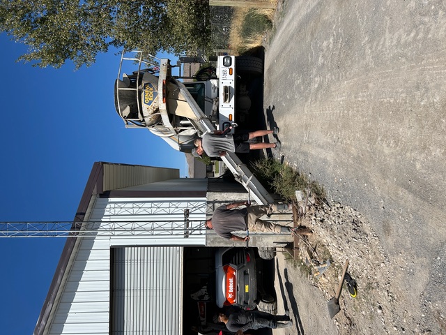 Pouring cement